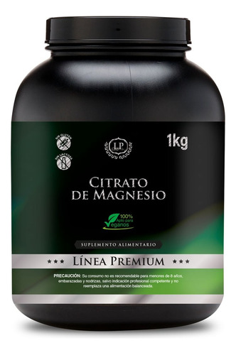 Citrato De Magnesio Puro. 1 Kilo En Polvo Línea Premium