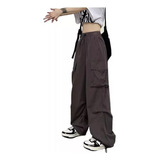 Pantalones Cargo Streetwear, Pantalones Casuales Bolsillos