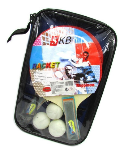 Set Ping Pong En Cartuchera Paletas Pelotas Red Soportes 