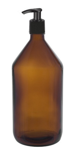 Botella Vidrio Jarabe Farma 1000 Cc Ambar X4 U Con Cremera