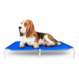 Mec G Cama Pet Suspensa Cão Gato Tamanho G 90x60x13 Ortopédica Cor Azul