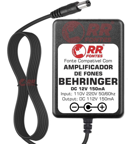 Fonte Carregador P/ Pedal Behringer Fcv100 Expressão/volume