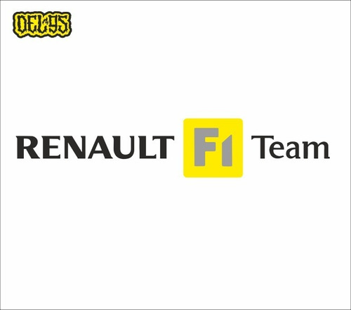 Calcomania Pegatina Renault F1 Team Carro Coche X2 Uni 