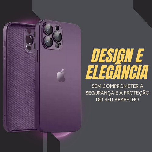 Capinha Capa Para iPhone Logo Com Luxo Vidro Premium Case