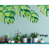 Vinilos Decorativos Hojas Tropical Naturaleza Verde Grandes