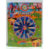 Piratas - Libro Infantil Para Pintar + 12 Crayones