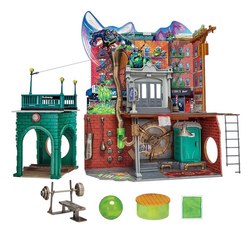 Tortugas Ninja Playset Cuartel Mutante Con Accesorios