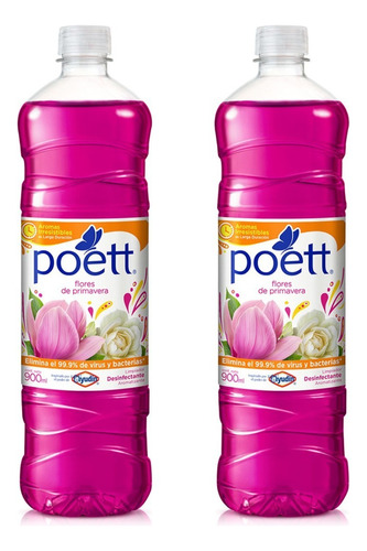 Limpia Piso Liquido Flores De Primavera Poett 900ml Pack X2u