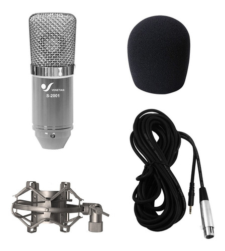 Venetian S2001 Microfono Condenser Estudio Pro Shockmount .