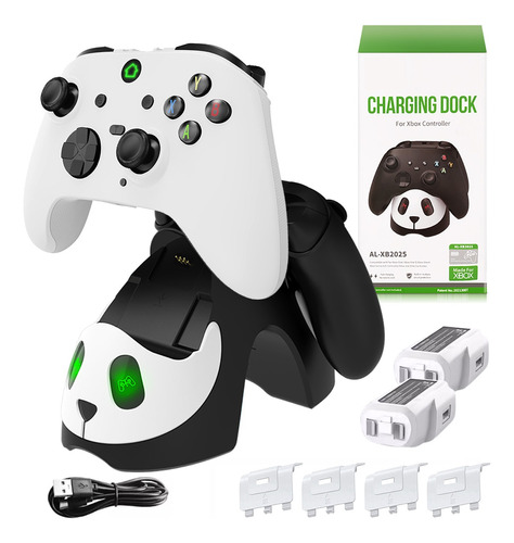 Cargador Control Para Xbox Series X/s+2 Baterias Blanco