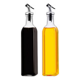 Set X2 Aceitera Vinagrera Botella Dispensador Cocina Vidrio