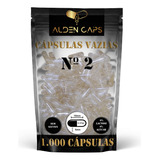 1.000 Cápsulas Vazias Transparentes Nº 2 (300mg)