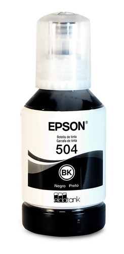 Botella Epson Ecotank T504 Negra Serie L 127ml T504120-al /v