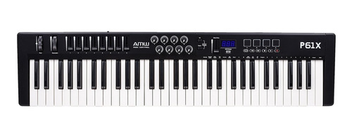 Amw P61x Teclado Controlador Midi 61 Teclas Pads Knobs  Loja