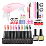 Kit Unhas Gel Manicure Profissional Luminária - Iniciante