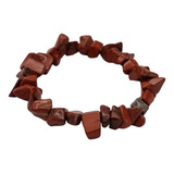 Pulsera Jaspe Rojo Piedras Naturales Energética.