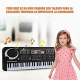 61 Teclas Piano Electrónico Con Micrófono Para Niños Instrum