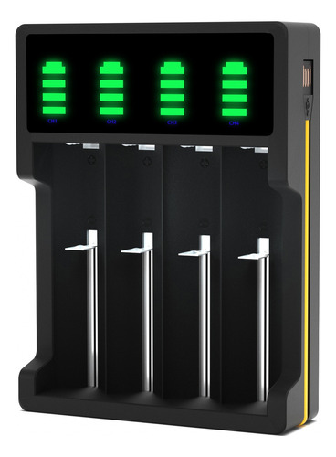 Cargador Inteligente Usb 4 Pilas Batmax Led - Aa, 18650