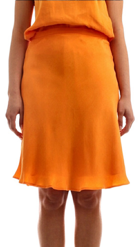 Falda Calvin Klein Para Mujer Mod Shine Orange D5