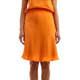Falda Calvin Klein Para Mujer Mod Shine Orange D5