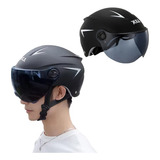 Casco Universal Ajustable Para Motociclistas + Visor Uv