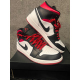 Air Jordan 1 Mid - 7.5 (rojo, Negro Y Blanco)