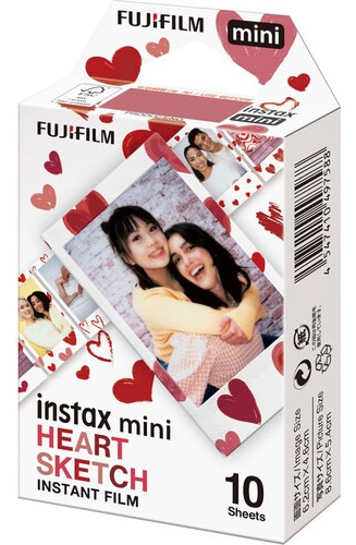 Fuji Cartucho Instax Mini Heart Sketch Corazones