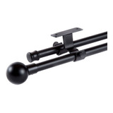 Set Extensible Techo 120-210 Cm Color Negro Y Terminal Bola