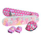 Set Tabla De Skate C/ Protecciones Infantil Princesas Disney