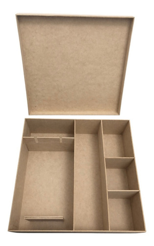 Caja De Madera Mdf Para Botella Y Copas 