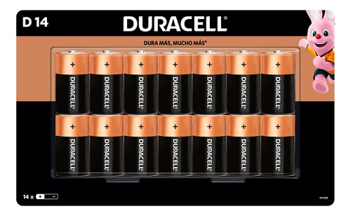 14 Pilas D Alcalinas Duracell Pilas 1.5v