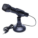 Microfono Para Pc Con Base Netmak Nm Mc2 Boton De On/off