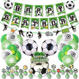 Set Decoración De Cumpleaños Futbol Pelota