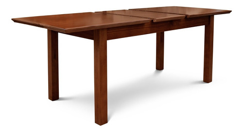 Mesa De Madera Extensible 160 A 200  Patas Cuadradas Tapa Marrón