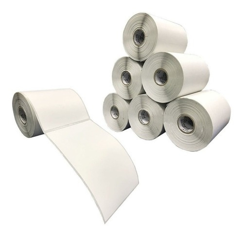 10 Rolos Etiqueta 10x15 100x150 Autopel Térmica Zebra Elgin Cor Branco