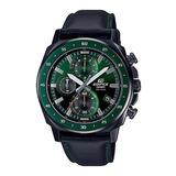 Reloj Hombre Casio Edifice Efv-600cl-3a Joyeria Esponda Color De La Malla Negro Color Del Bisel Verde Color Del Fondo Verde