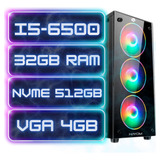 Pc Gamer, Slim, I5-6500 32gb Ram, Nvme 512gb Placa Video 4gb