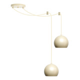 Luminária Pendente Globo 15 Cm Lua Bolinha Centro Mesa 3 Mts