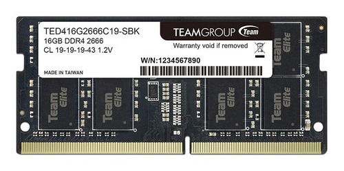 Memoria Teamgroup Elite Sodimm Ddr4 Pc4-21300 (2666 Mhz) 16