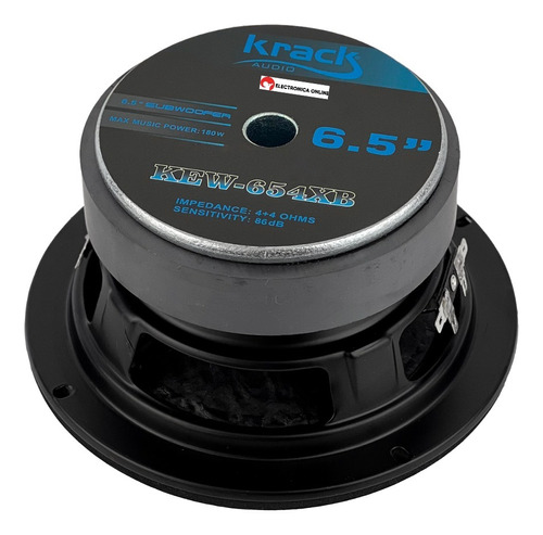 Woofer 6.5 180 Watts Krack Audio Doble Bobina Bajos Agencia