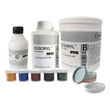 Kit Inicial Resina Ecocryl 1,400gr + Pigmentos + Laca 250gr