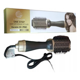 Cepillo Secador Lemman One Step Keratin 3d Pro 2000w Dorado