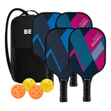 Raquetas Pickleball Tenis 4 Raquetas 4 Bolas Maleta Original