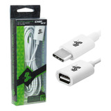 Cabo Adaptador Premium Usb-c Para Usb-a Fêmea Branco - 3m