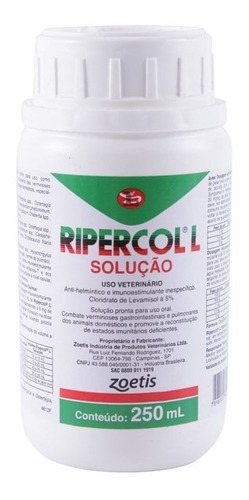 Ripercol L Solução - Controle De Verminose - Cloridrato De L