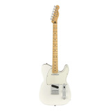 Guitarra Elétrica Fender Player Telecaster De  Amieiro Polar White Brilhante Com Diapasão De Bordo