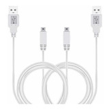 Paquete De 2 Cables Cargadores De 10 Pies Para Wii U  ,...