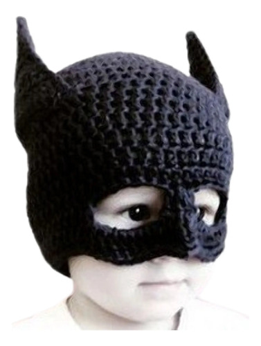 Gorro Gorrito Batman Artesanal Tejido Crochet Bebes Niños
