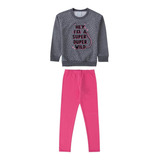 Conjunto Infantil Feminino Inverno Cinza Wild - Malwee