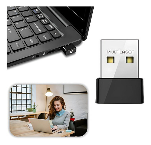 Adaptador Wi-fi Usb Wireless 650mbps Dual Band Multilaser